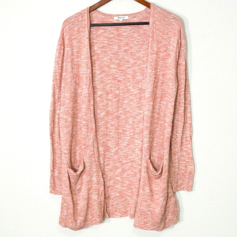 Madewell Cardigan Pink Heathered Size S Coastal Grandma Effortless Soft